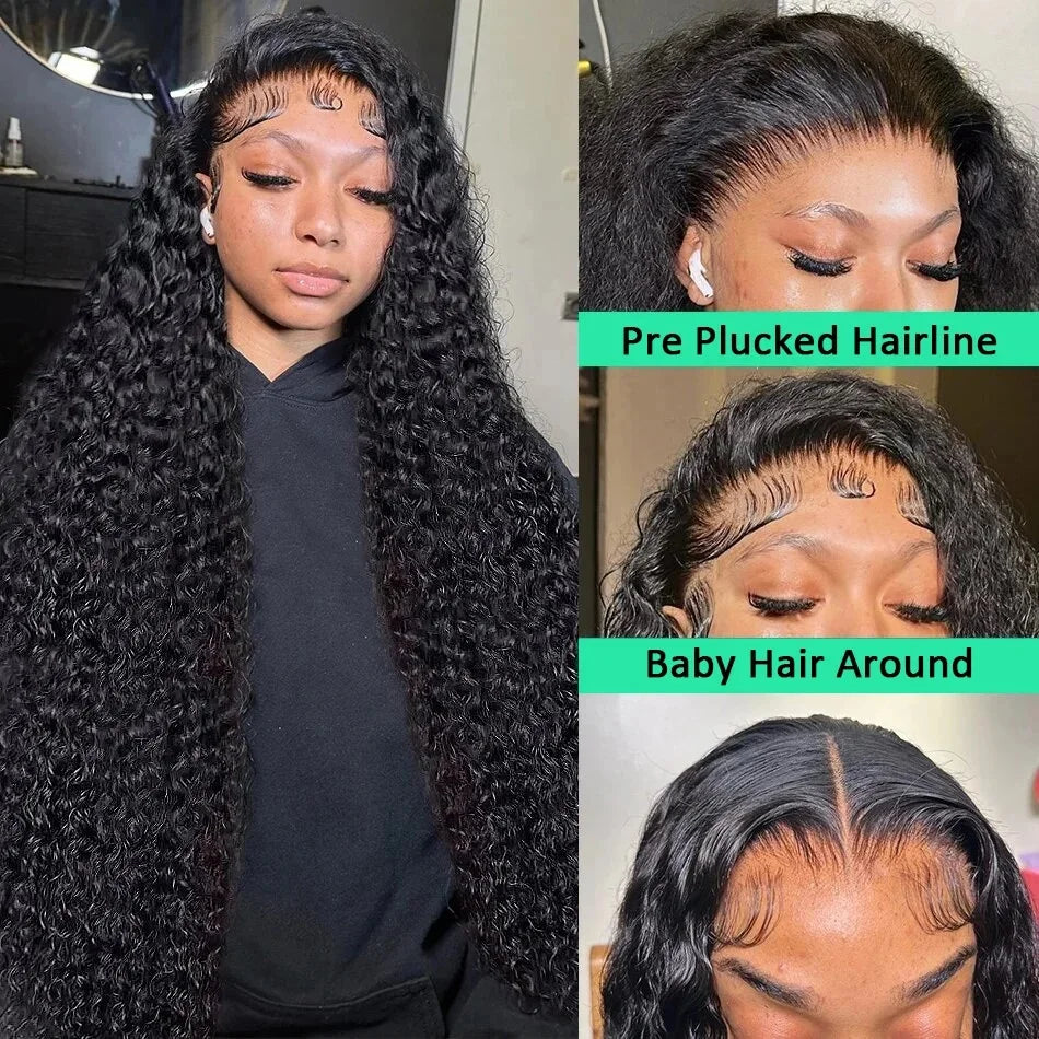 Water Wave Curly Lace Frontal Wigs