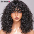 Short Curly Bob Human Hair Wigs