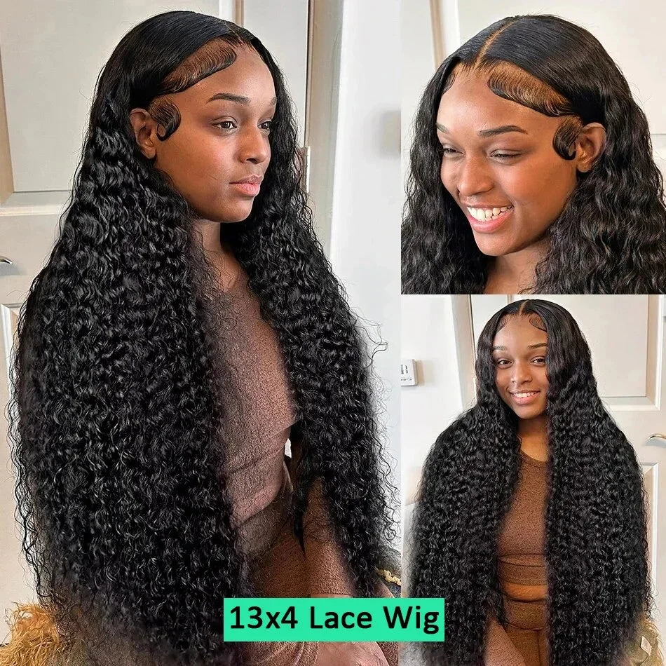 Water Wave Curly Lace Frontal Wigs