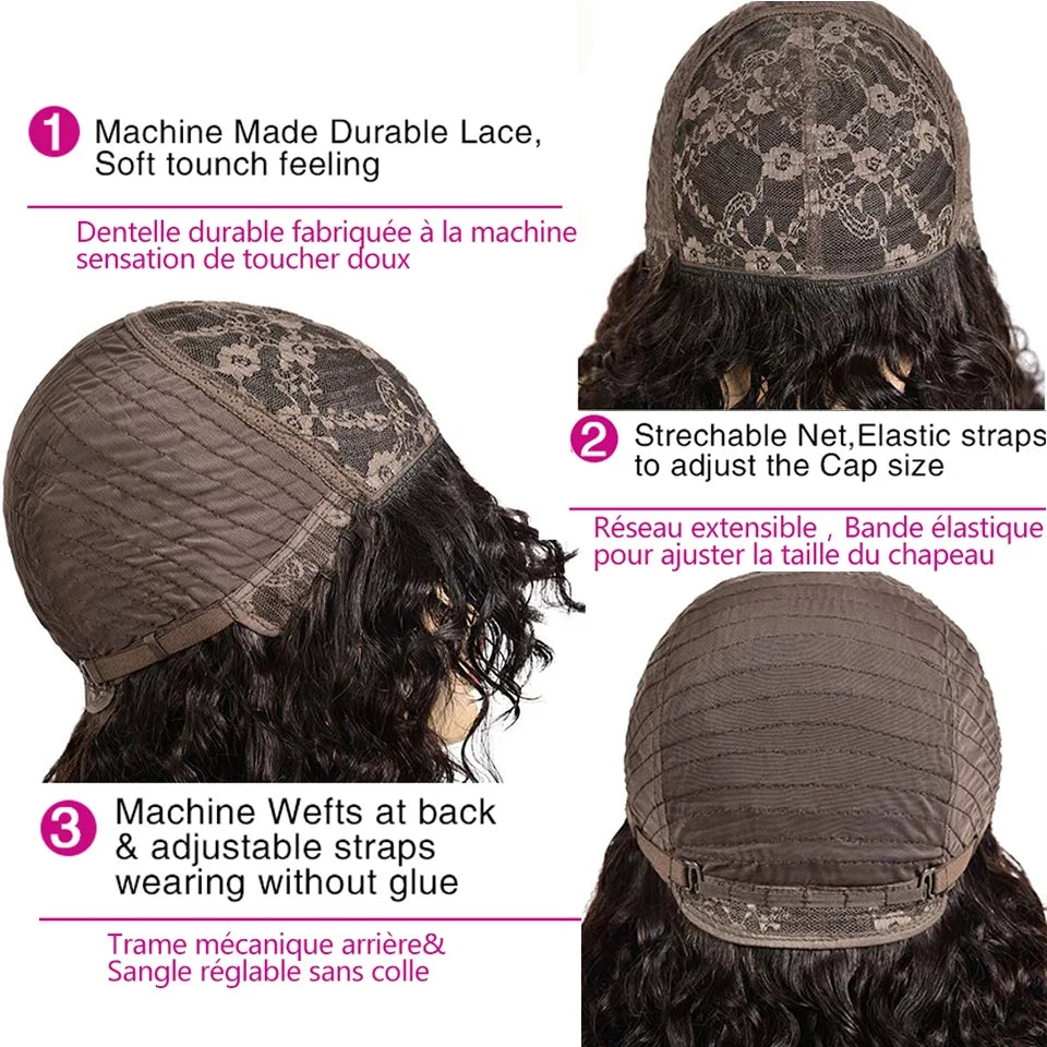 Short Curly Bob Human Hair Wigs