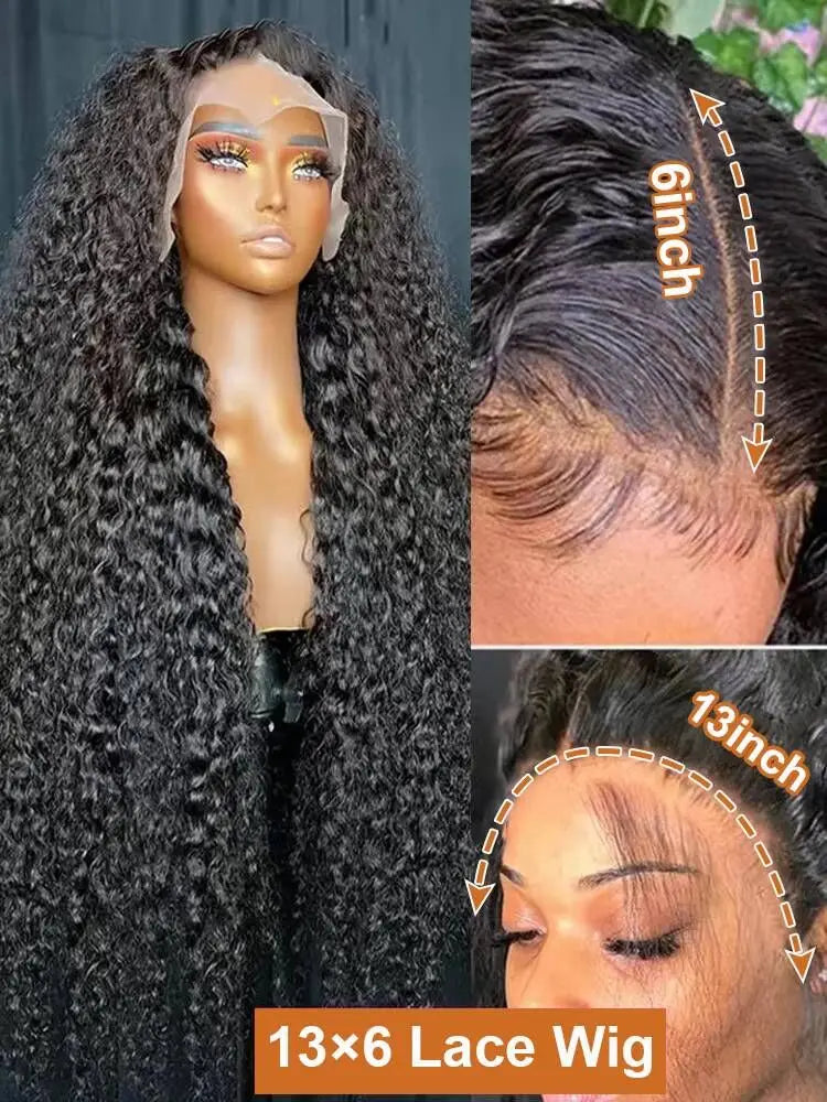 Deep Wave Frontal Wig Human Hair