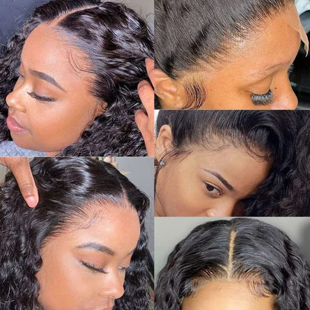 Deep Wave Frontal Curly Lace Front Human Hair Wig